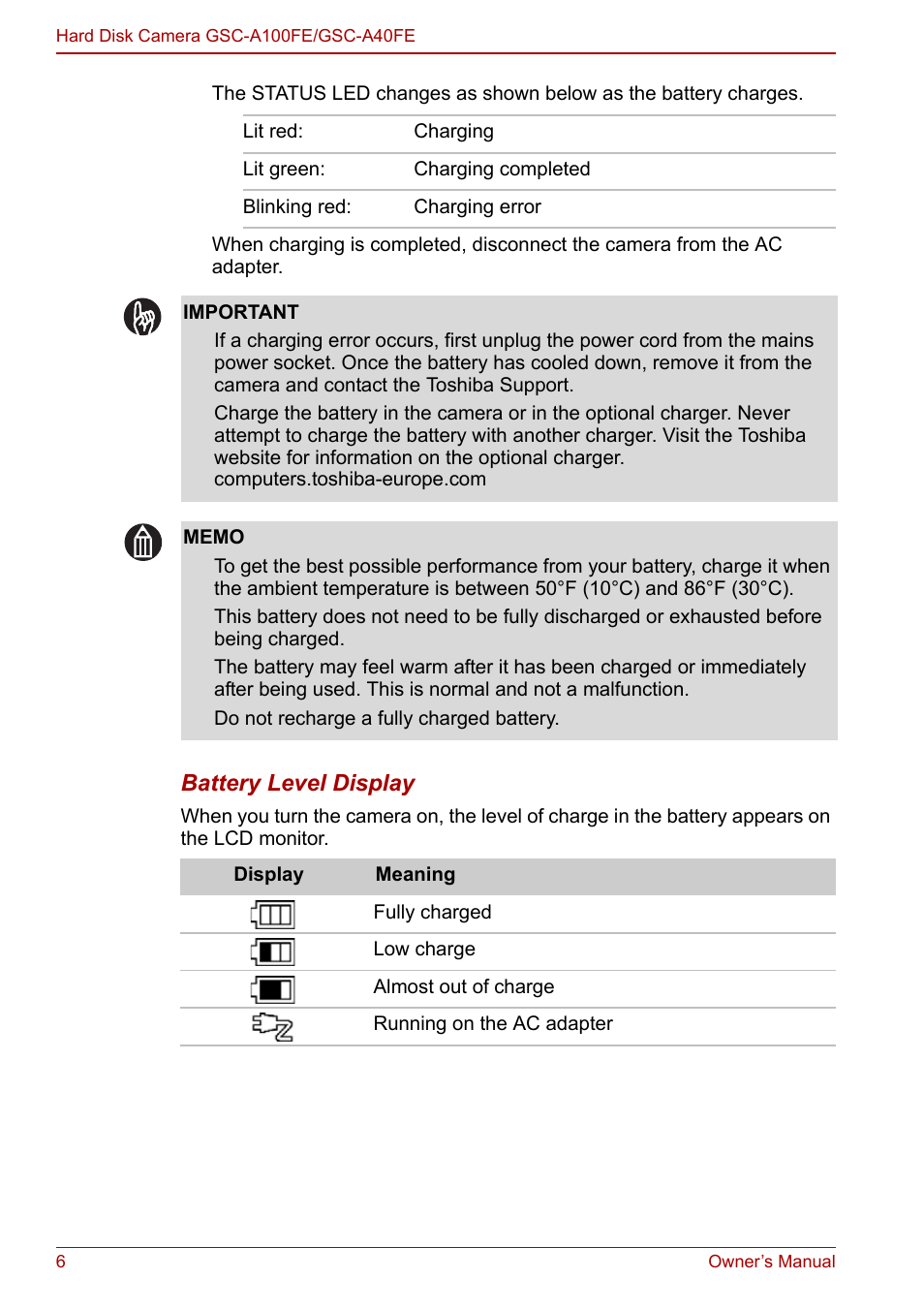 Toshiba Gigashot A Series User Manual | Page 28 / 184