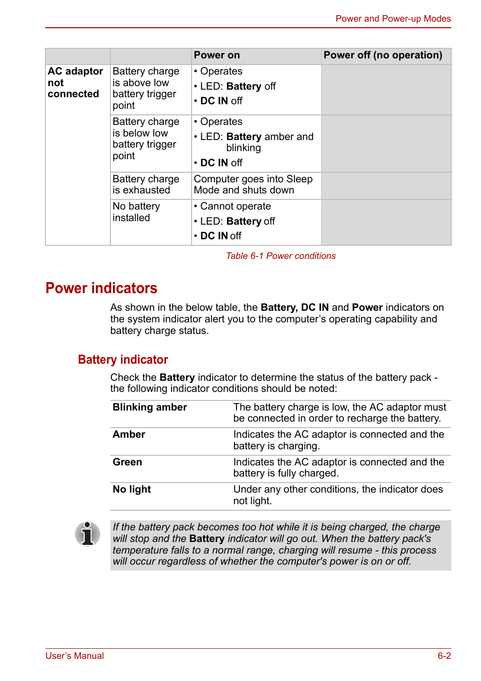 Power indicators, Power indicators -2, Battery indicator | Toshiba NB300 User Manual | Page 79 / 149