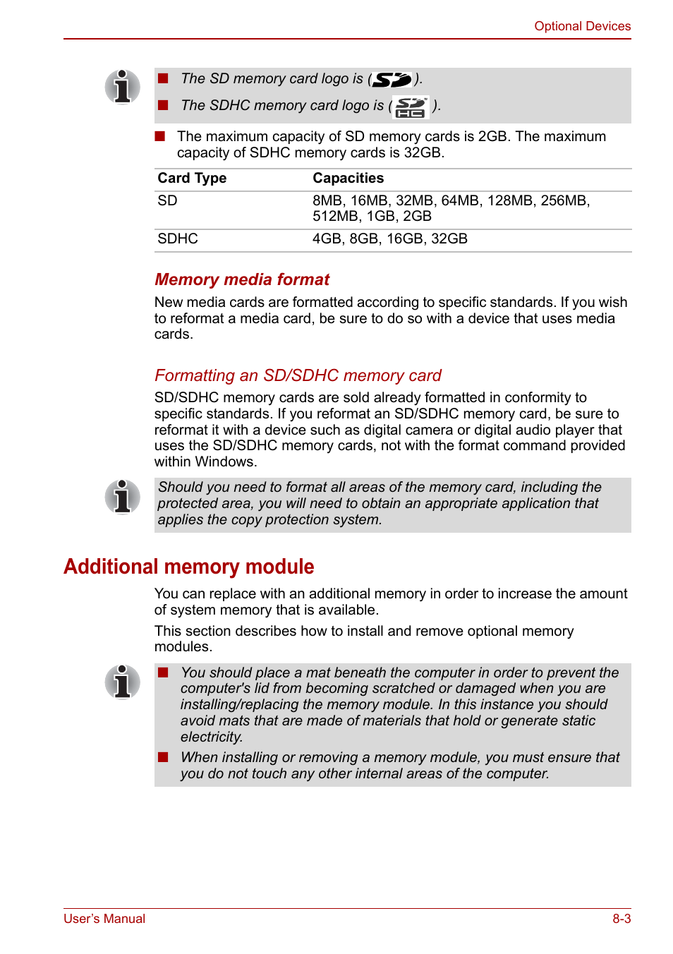 Additional memory module, Additional memory module -3 | Toshiba NB300 User Manual | Page 98 / 149