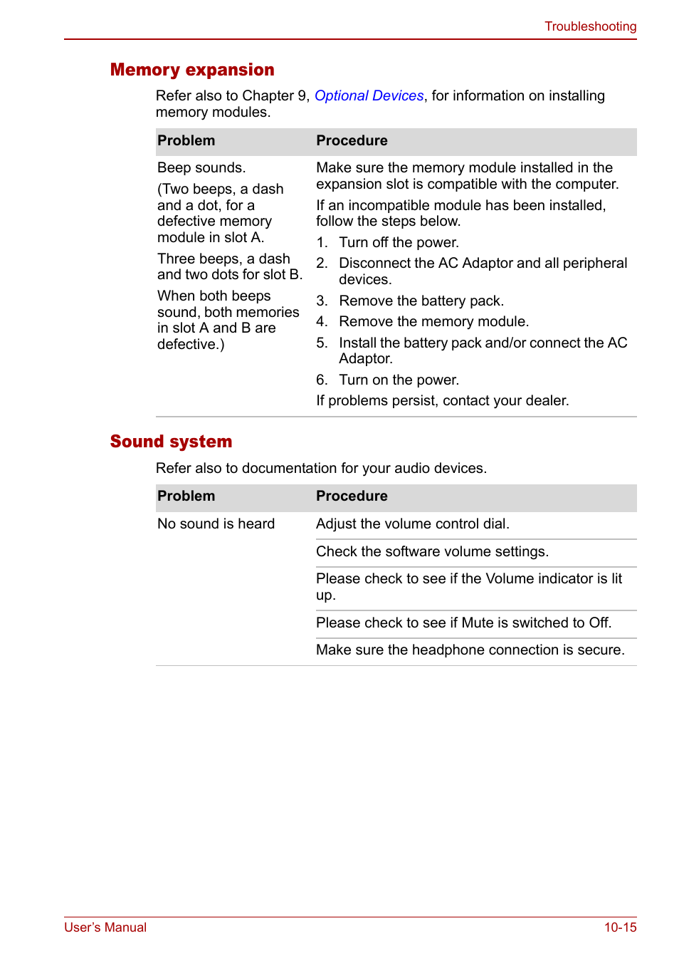 Sound system | Toshiba Qosmio F30 (PQF32) User Manual | Page 213 / 276
