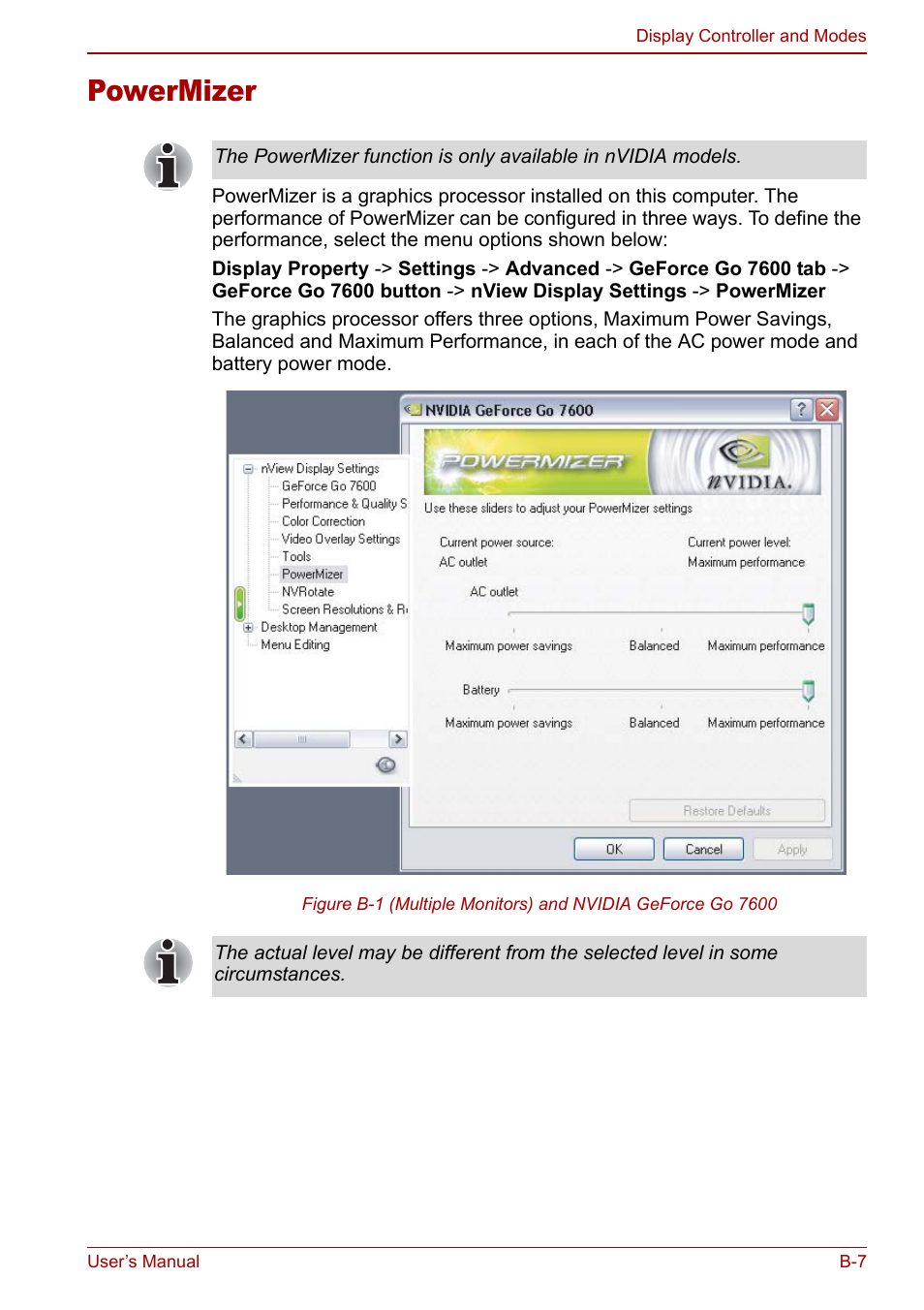 Powermizer | Toshiba Qosmio F30 (PQF32) User Manual | Page 233 / 276