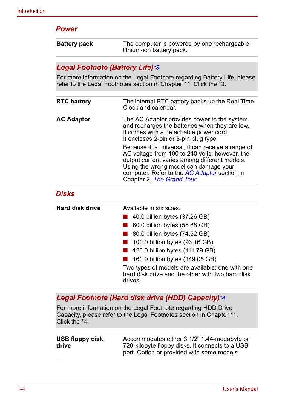 Toshiba Qosmio F30 (PQF32) User Manual | Page 24 / 276