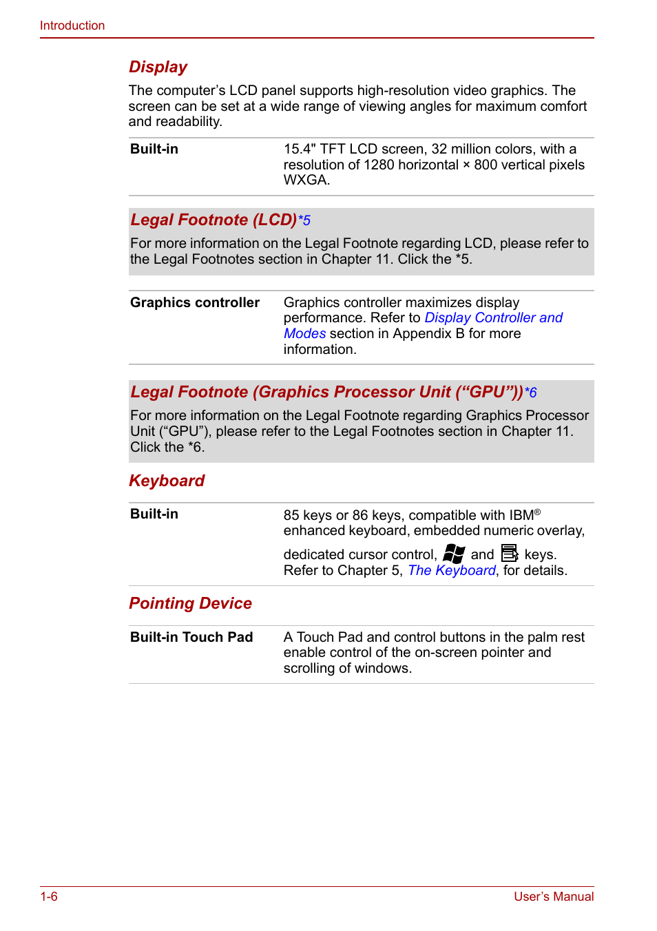 Toshiba Qosmio F30 (PQF32) User Manual | Page 26 / 276