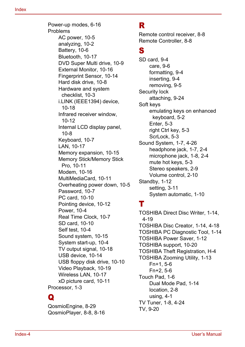 Toshiba Qosmio F30 (PQF32) User Manual | Page 274 / 276