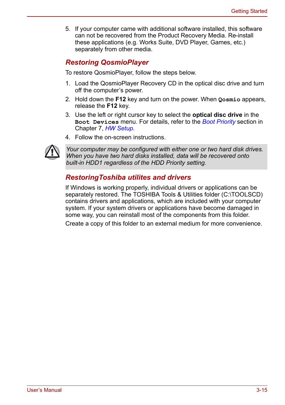 Toshiba Qosmio F30 (PQF32) User Manual | Page 67 / 276