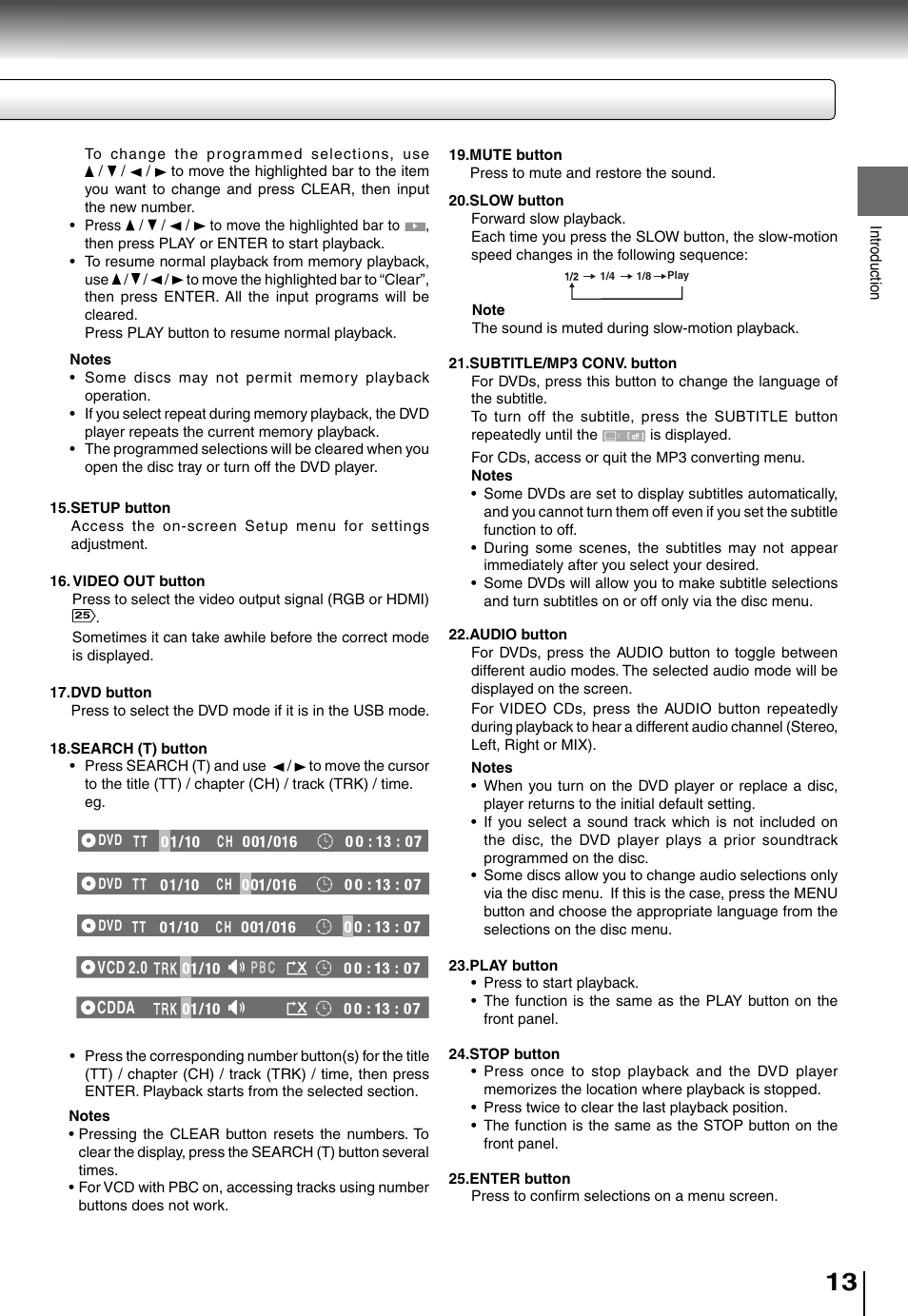 Toshiba SD5010 User Manual | Page 13 / 28