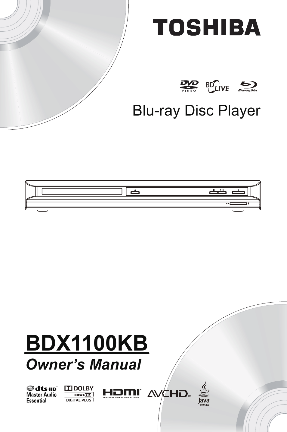 Toshiba BDX1100 User Manual | 44 pages