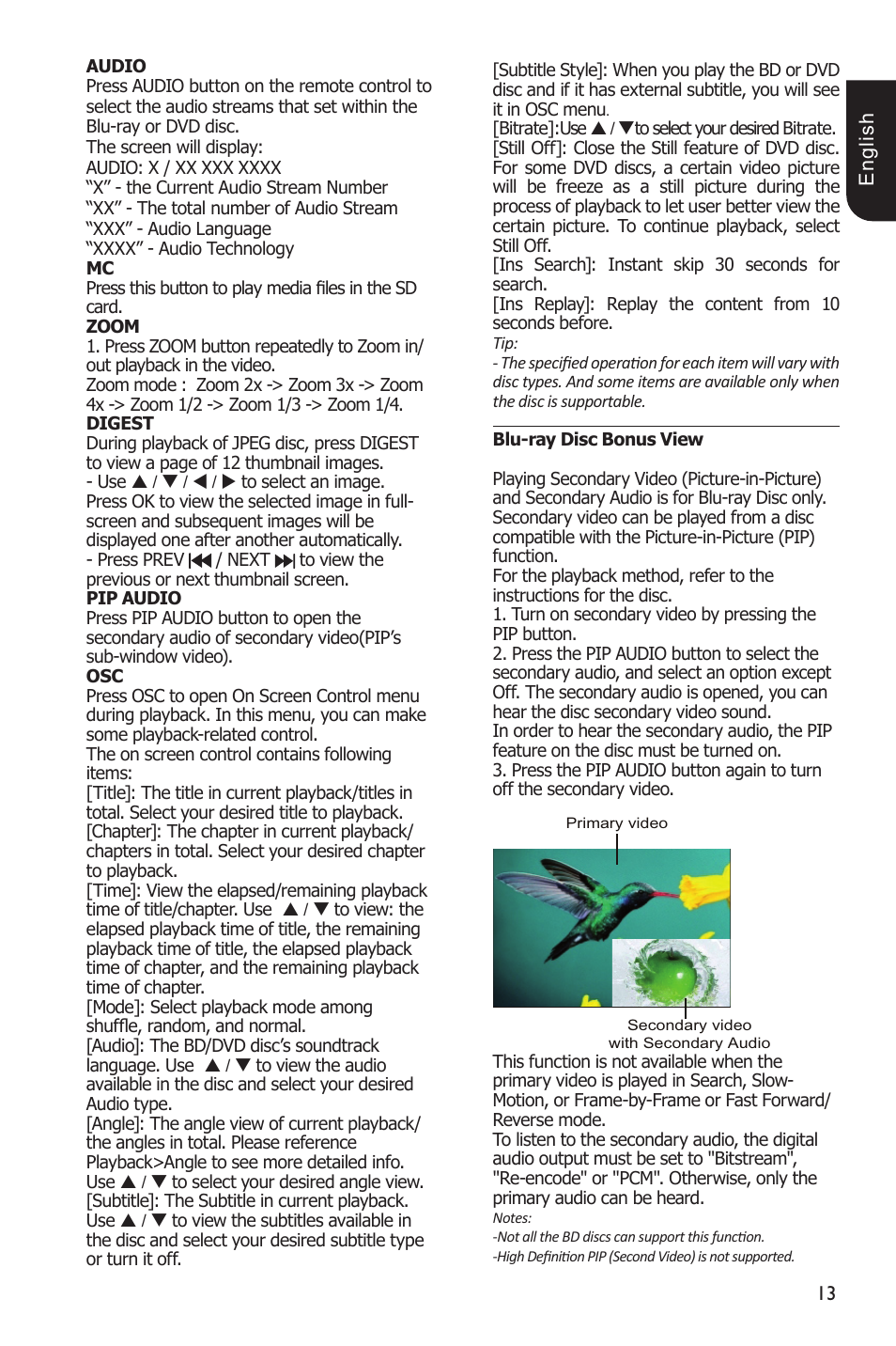 Toshiba BDX1100 User Manual | Page 13 / 44