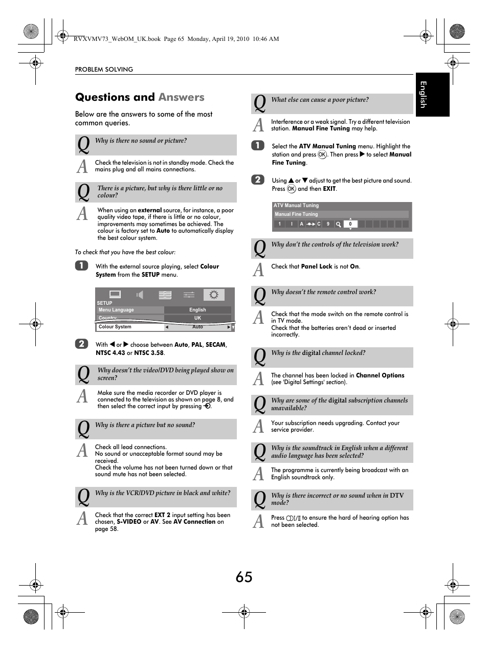 Toshiba MV732 User Manual | Page 65 / 73