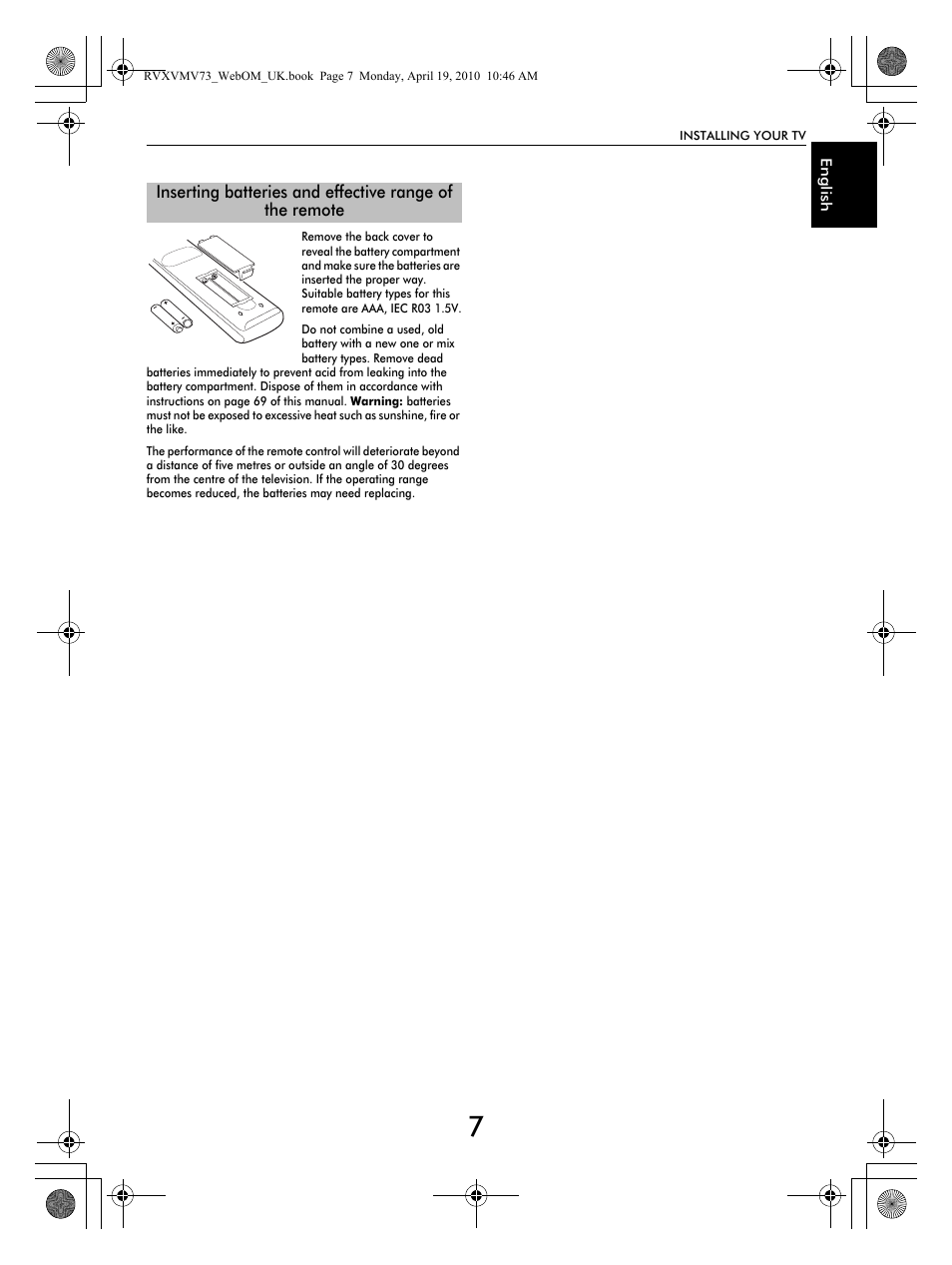 Toshiba MV732 User Manual | Page 7 / 73