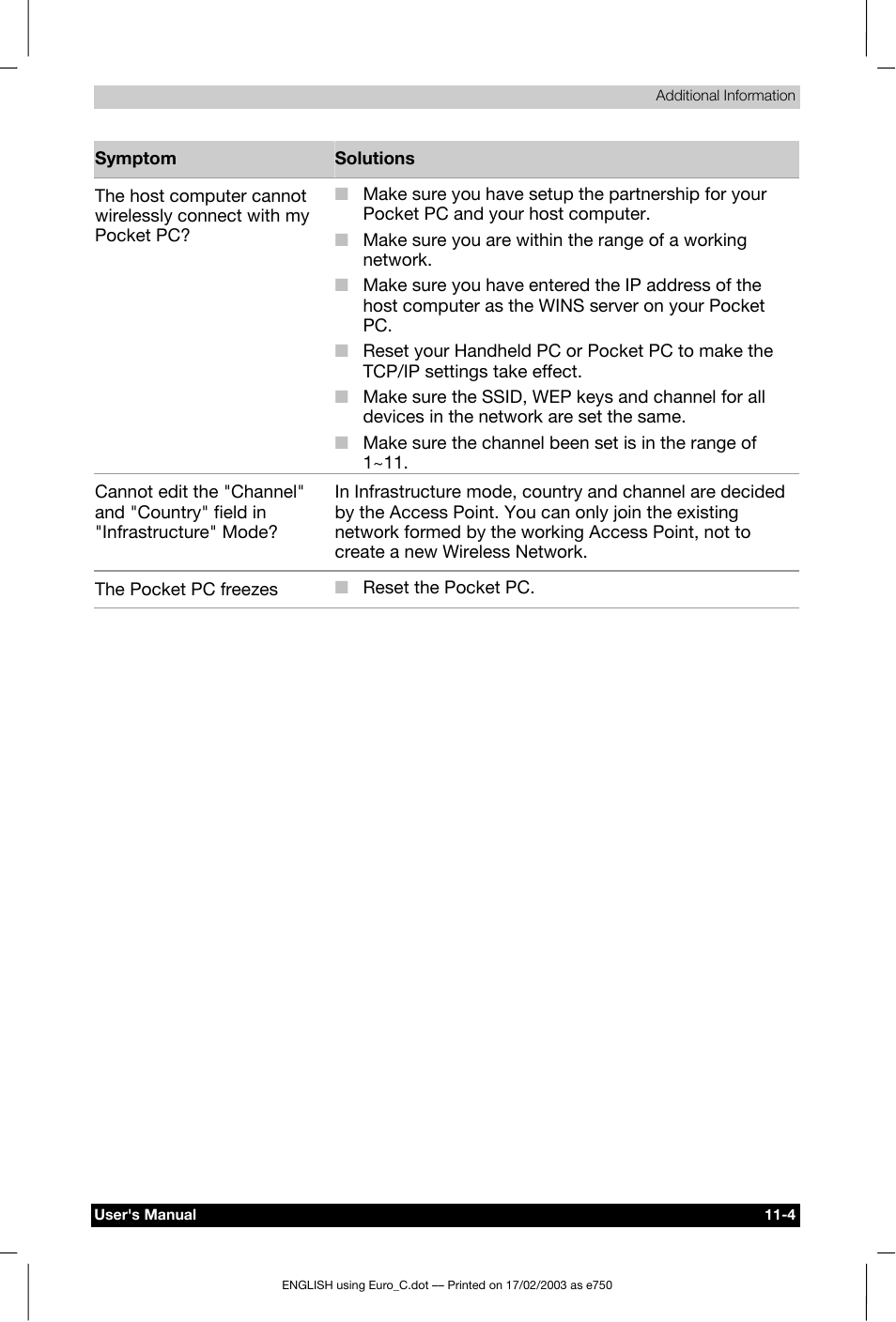 Toshiba Pocket PC e750 User Manual | Page 161 / 177