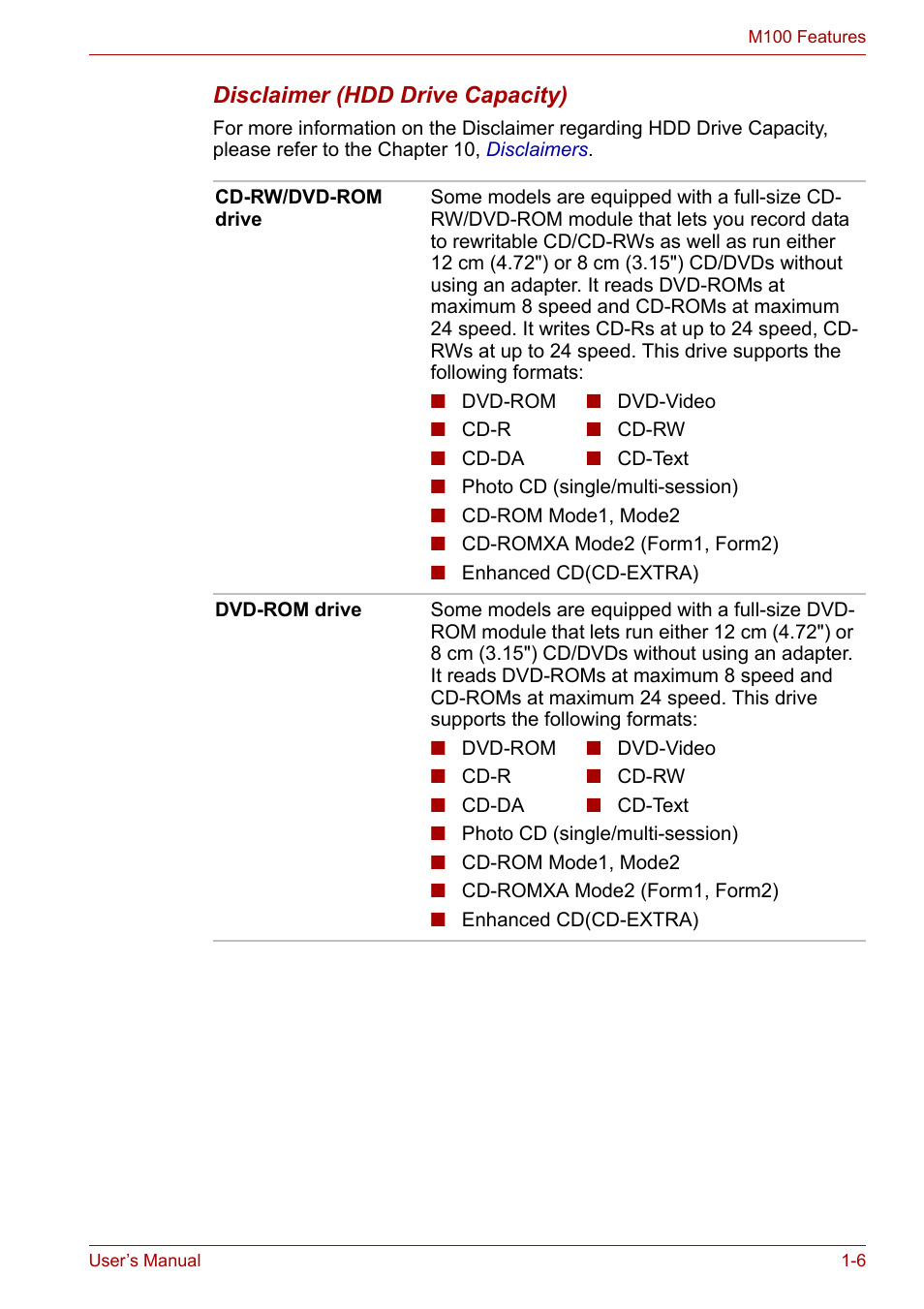 Toshiba Satellite M100 (PSMA1) User Manual | Page 28 / 173