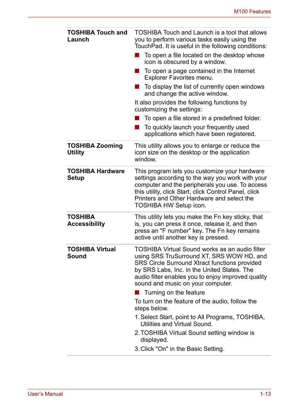 Toshiba Satellite M100 (PSMA1) User Manual | Page 35 / 173