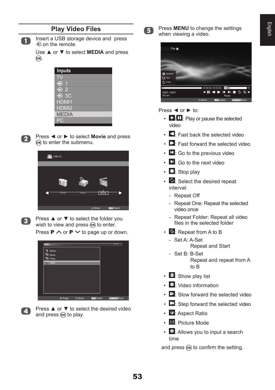 Play video files | Toshiba EL933 User Manual | Page 53 / 72