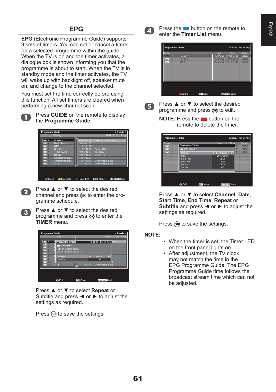 English | Toshiba EL933 User Manual | Page 61 / 72