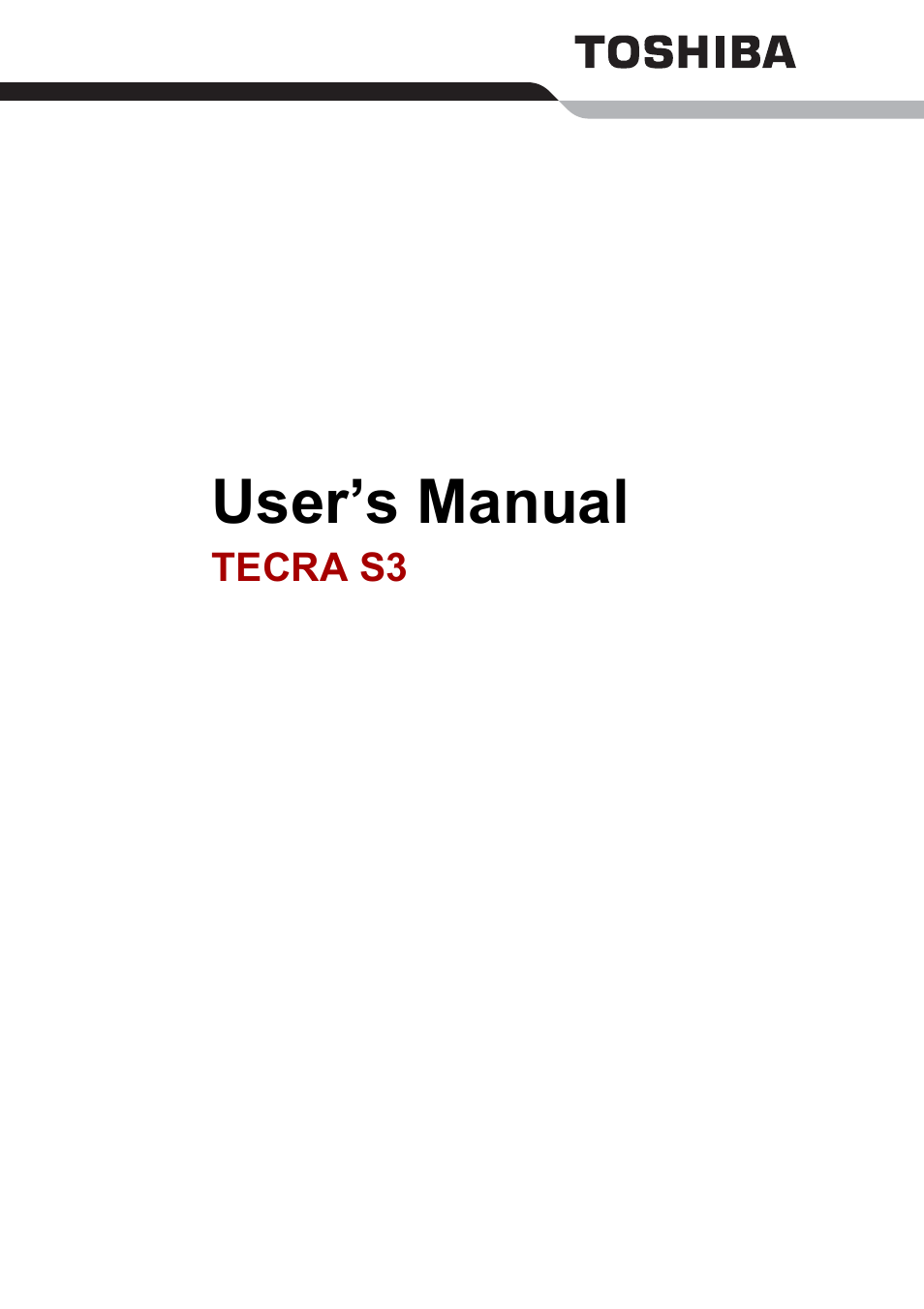 Toshiba Tecra S3 User Manual | 250 pages