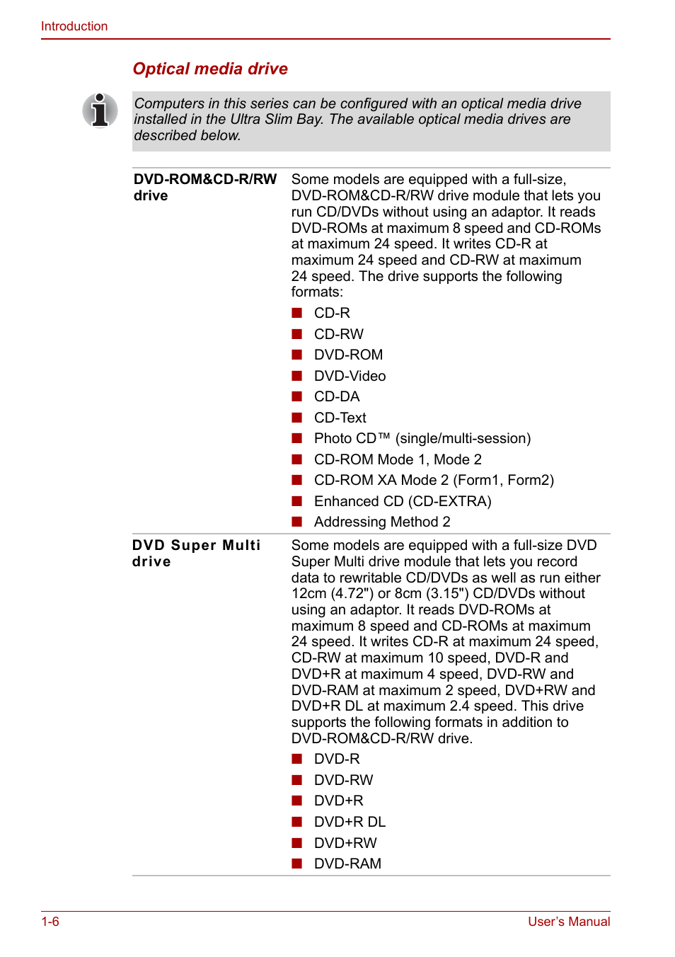 Toshiba Tecra S3 User Manual | Page 20 / 250
