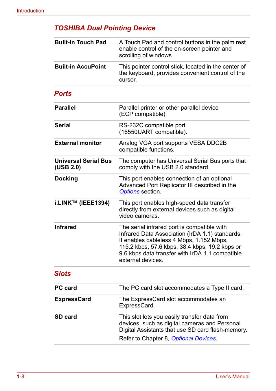 Toshiba Tecra S3 User Manual | Page 22 / 250