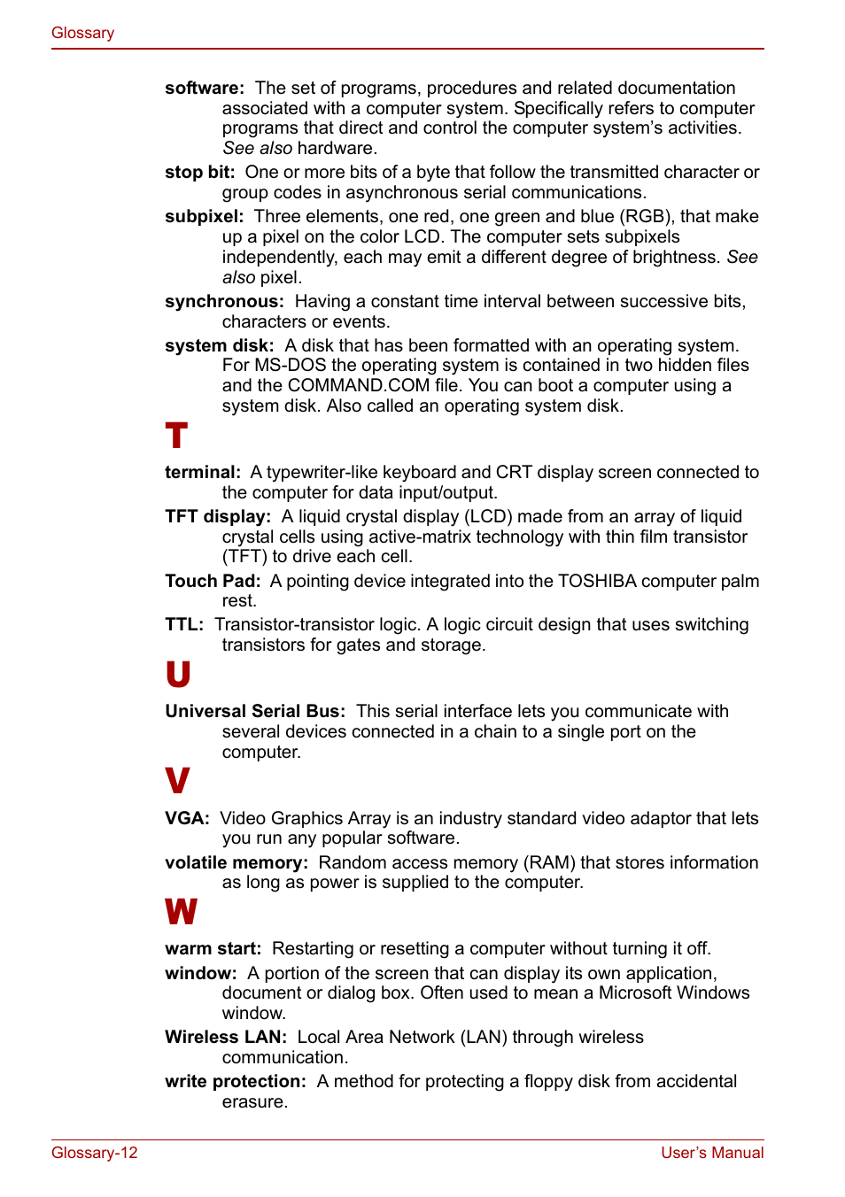 Toshiba Tecra S3 User Manual | Page 244 / 250