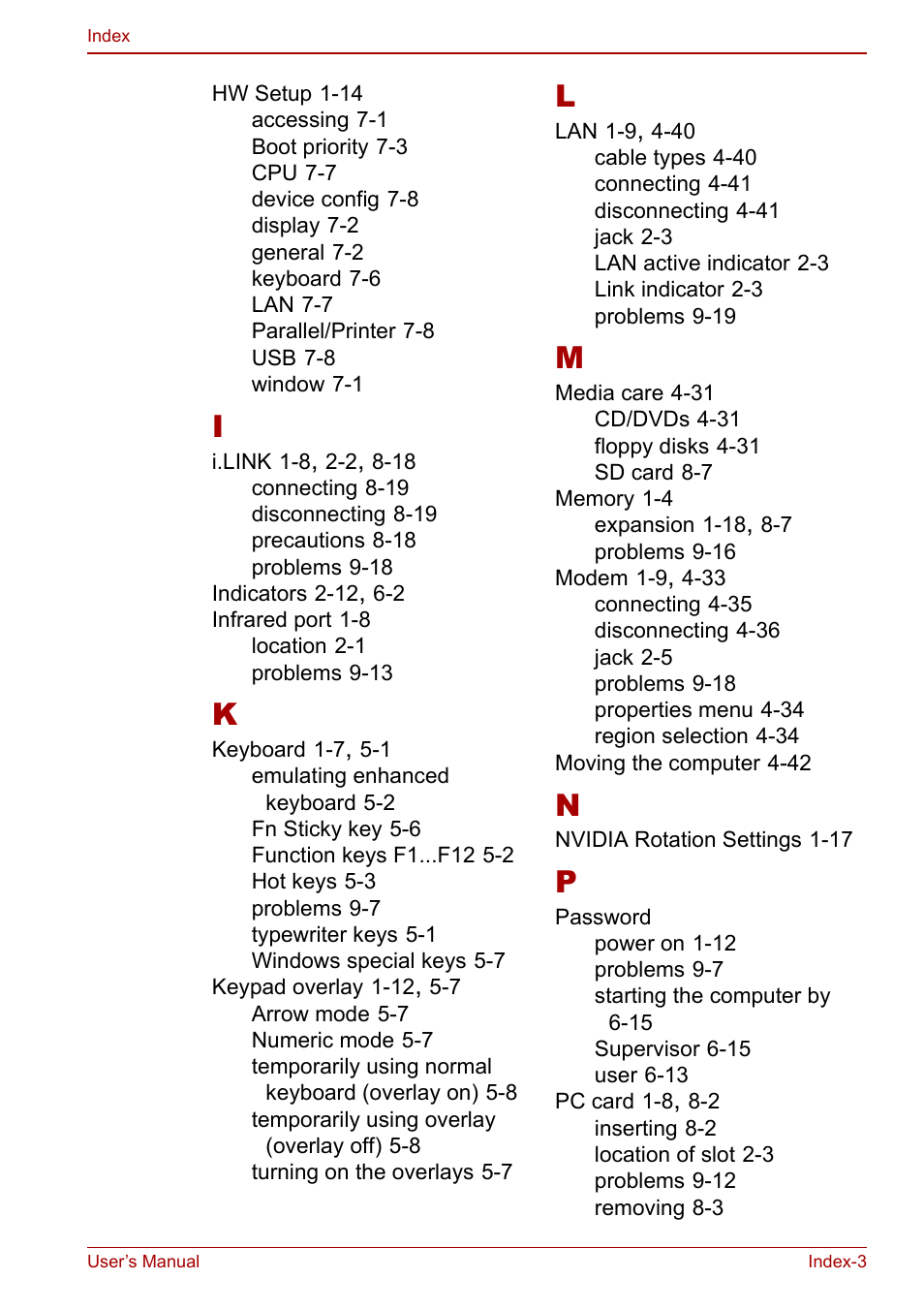 Toshiba Tecra S3 User Manual | Page 247 / 250
