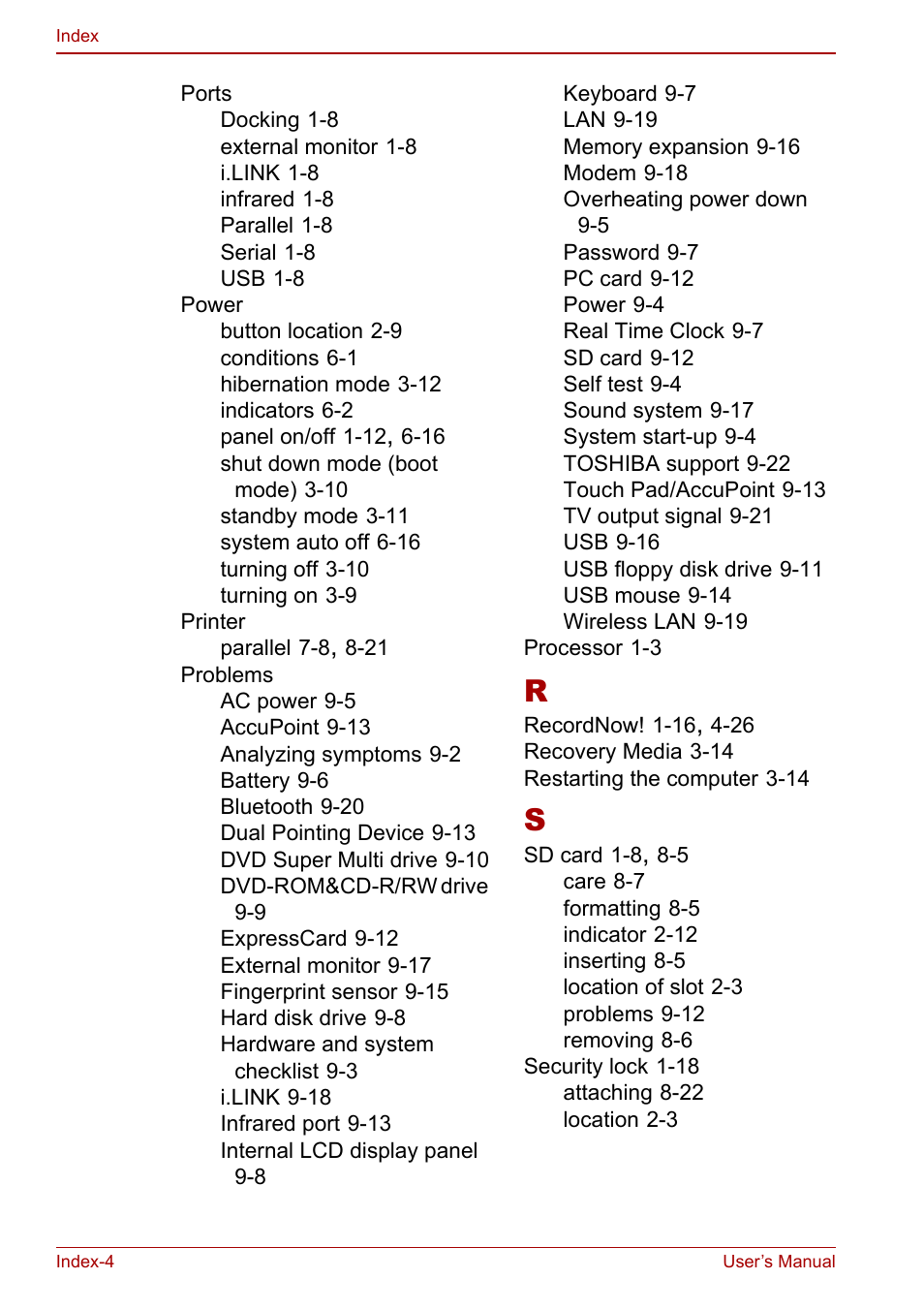 Toshiba Tecra S3 User Manual | Page 248 / 250