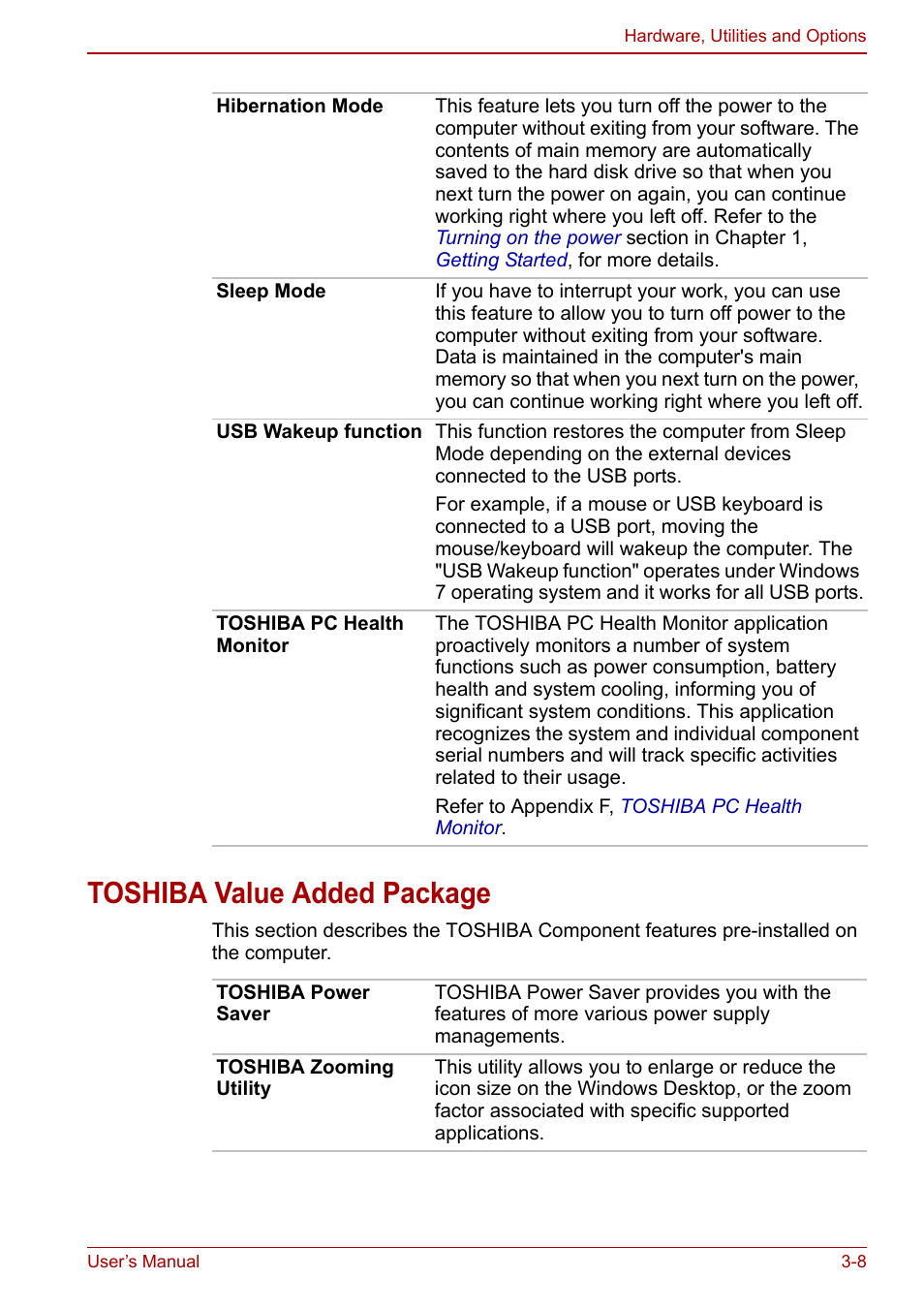 Toshiba value added package, Toshiba value added package -8 | Toshiba Satellite L675D User Manual | Page 59 / 199