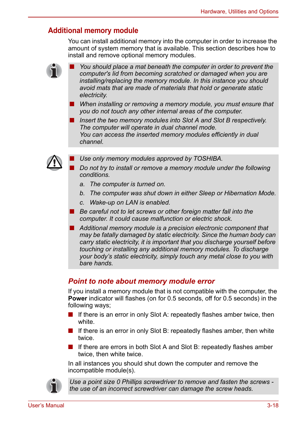 Additional memory module, Section | Toshiba Satellite L675D User Manual | Page 69 / 199