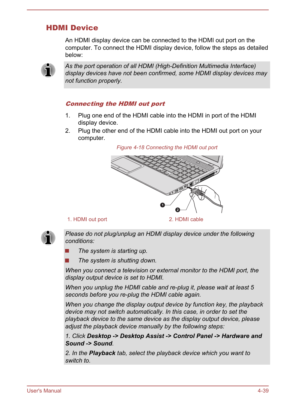 Hdmi device | Toshiba Satellite L855-B User Manual | Page 97 / 144