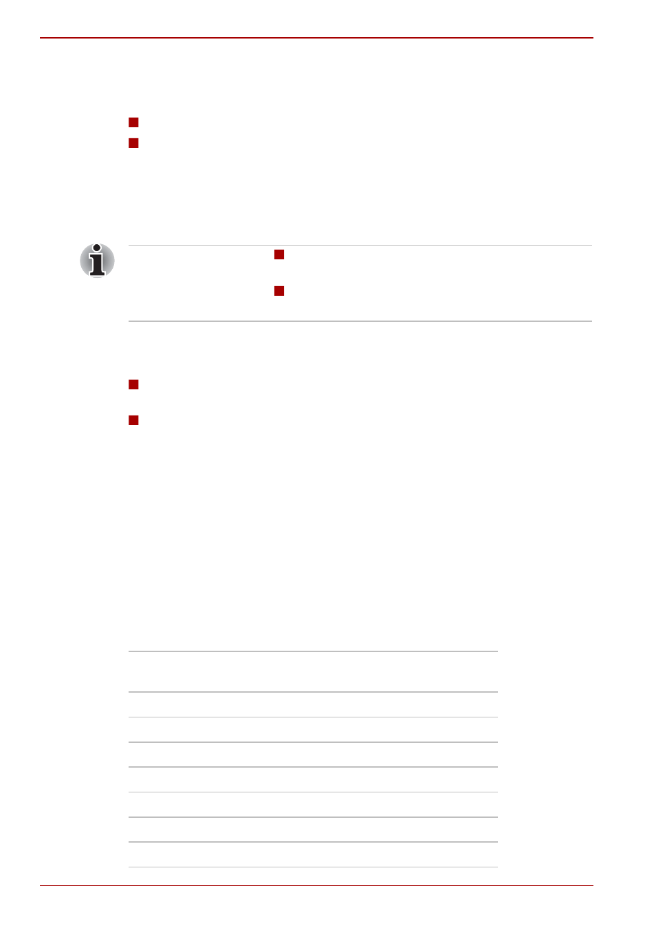 Radio characteristics, Supported frequency sub-bands | Toshiba SATELLITE A665 User Manual | Page 200 / 236