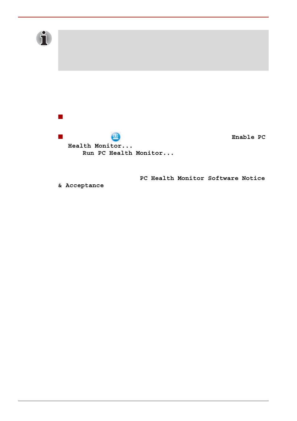 Starting the toshiba pc health monitor | Toshiba SATELLITE A665 User Manual | Page 212 / 236