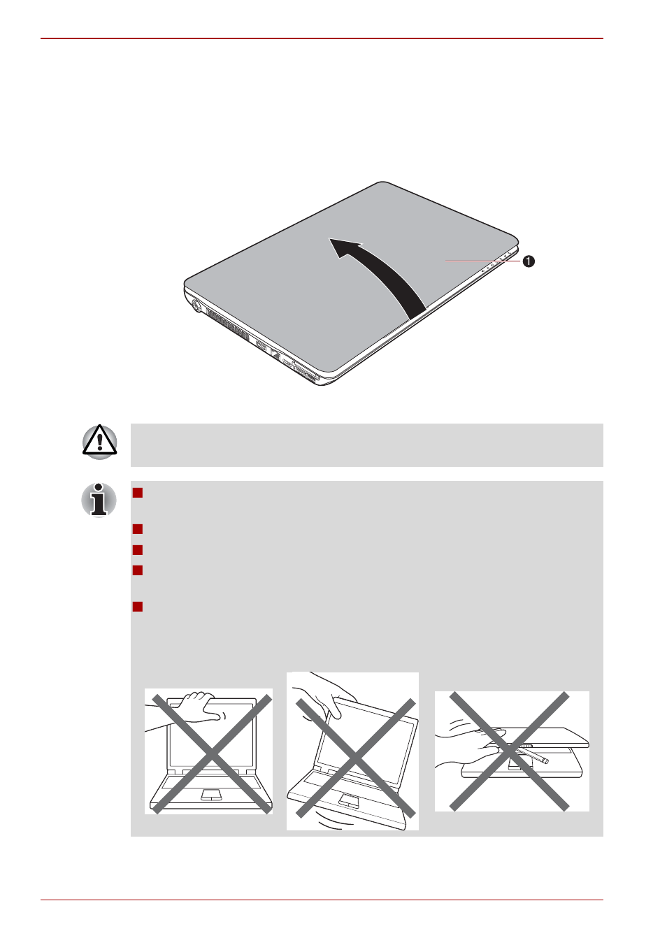 Opening the display | Toshiba SATELLITE A665 User Manual | Page 24 / 236