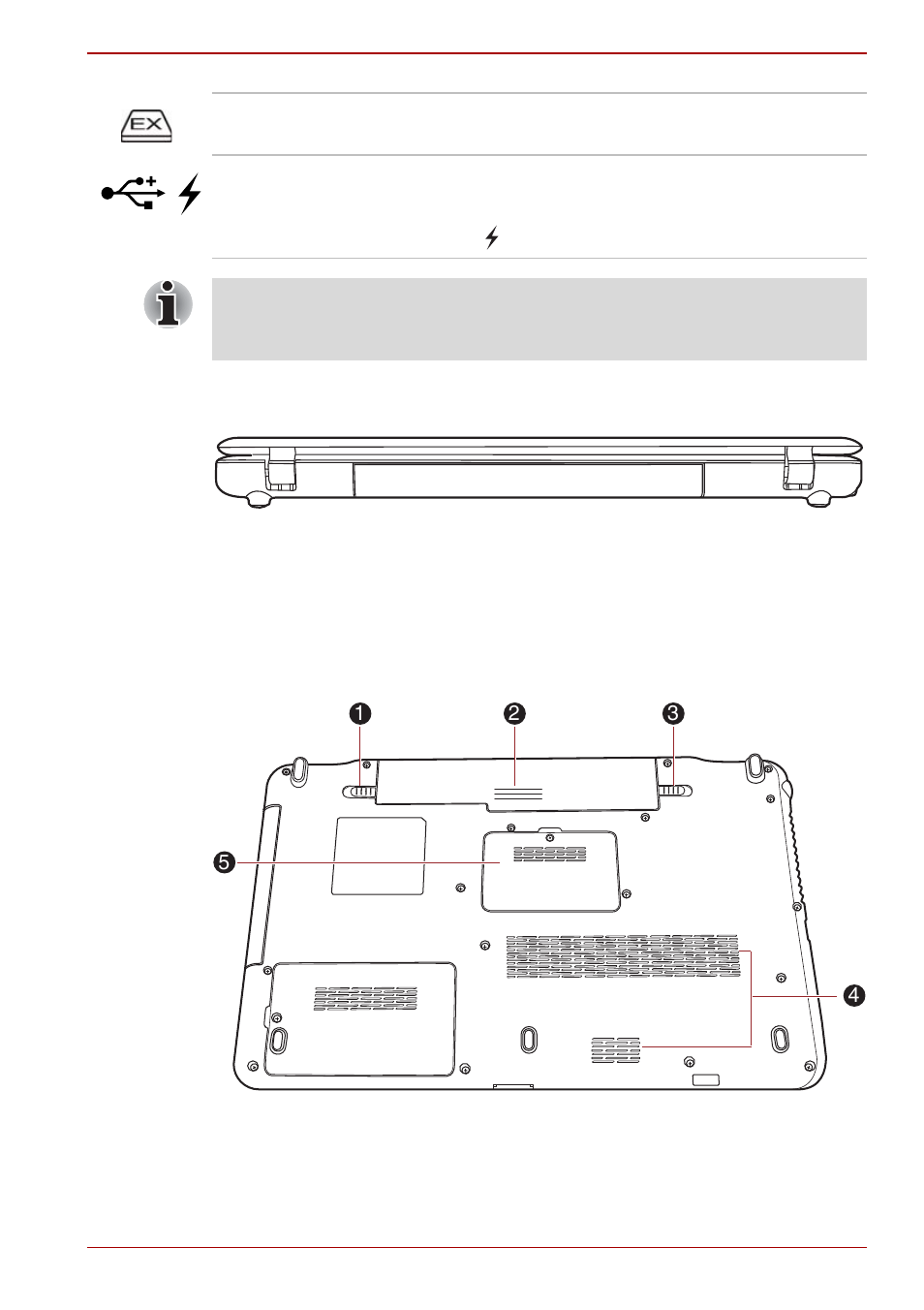 Back, Underside, Back -5 underside -5 | Toshiba SATELLITE A665 User Manual | Page 39 / 236