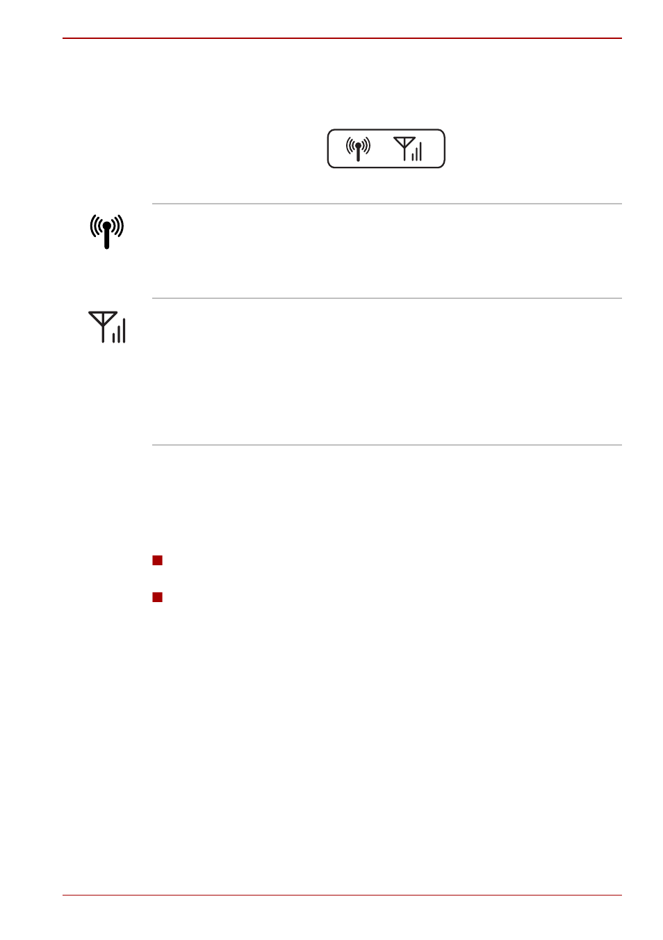 Wireless indicators, Keyboard indicators | Toshiba SATELLITE A665 User Manual | Page 45 / 236