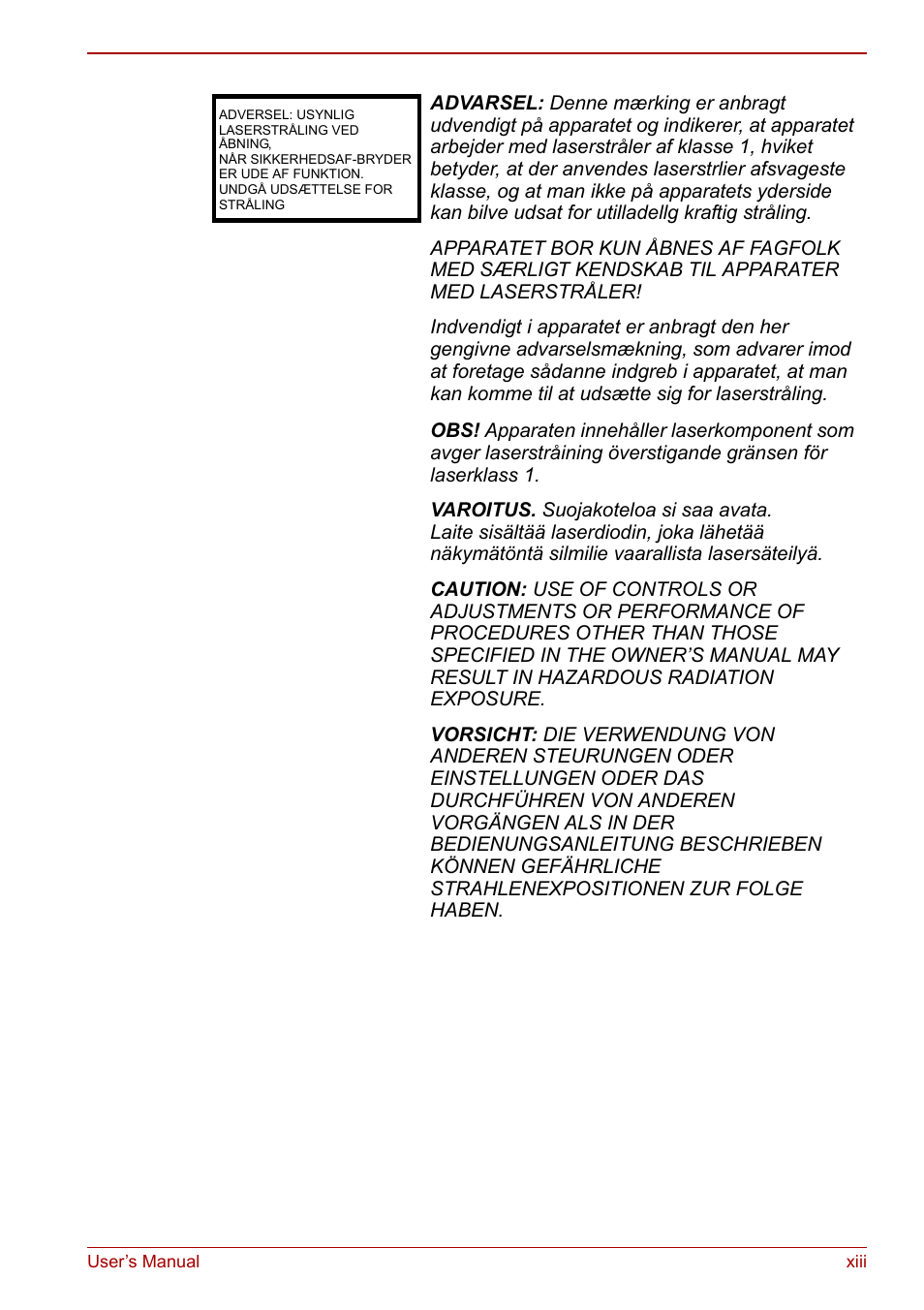 Toshiba Satellite Pro M40 User Manual | Page 13 / 190