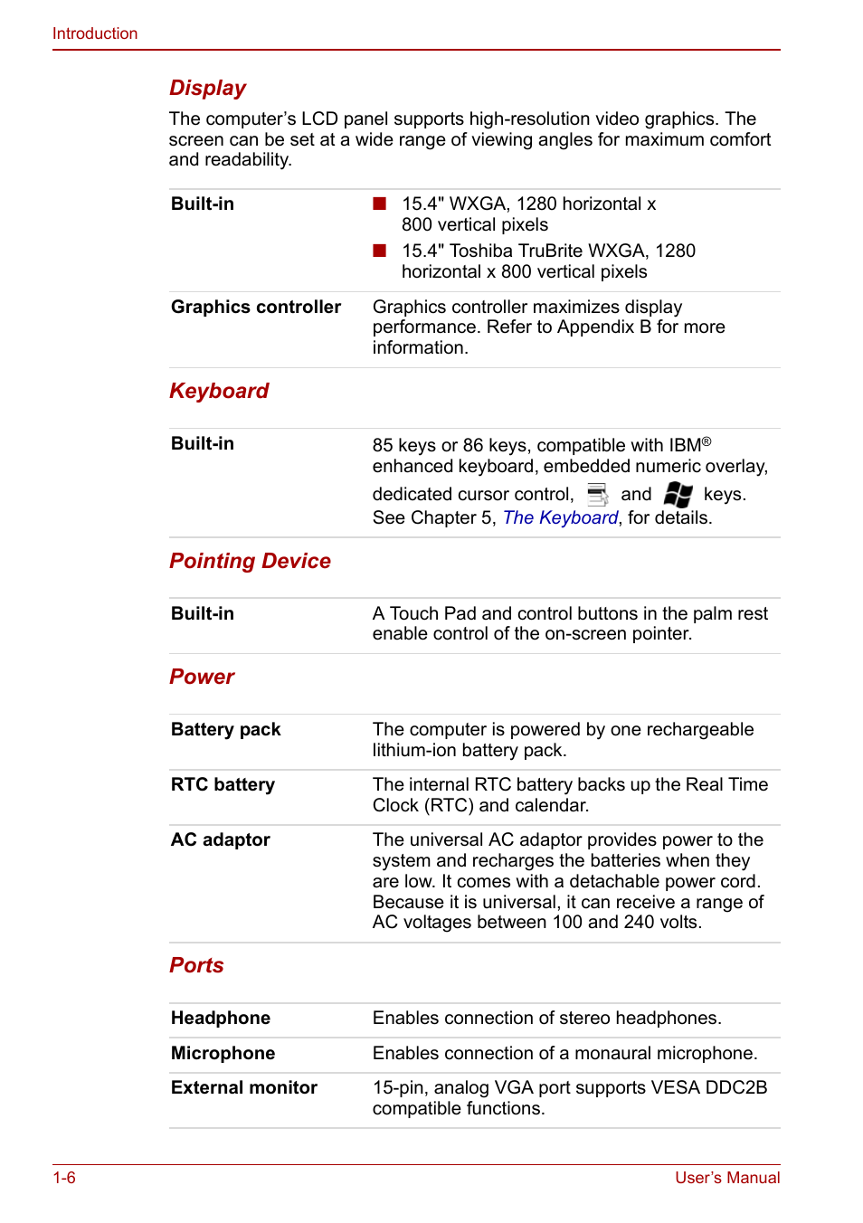 Toshiba Satellite Pro M40 User Manual | Page 32 / 190