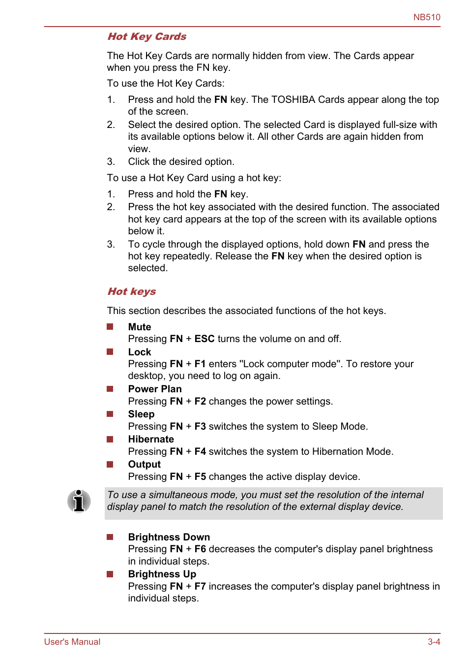Toshiba NB510 User Manual | Page 37 / 127