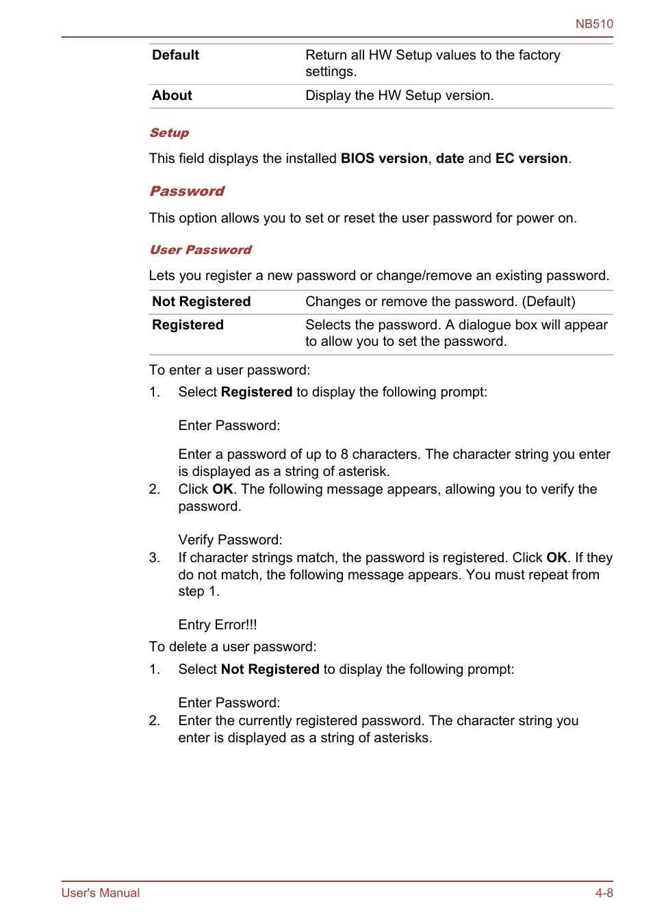 Toshiba NB510 User Manual | Page 71 / 127