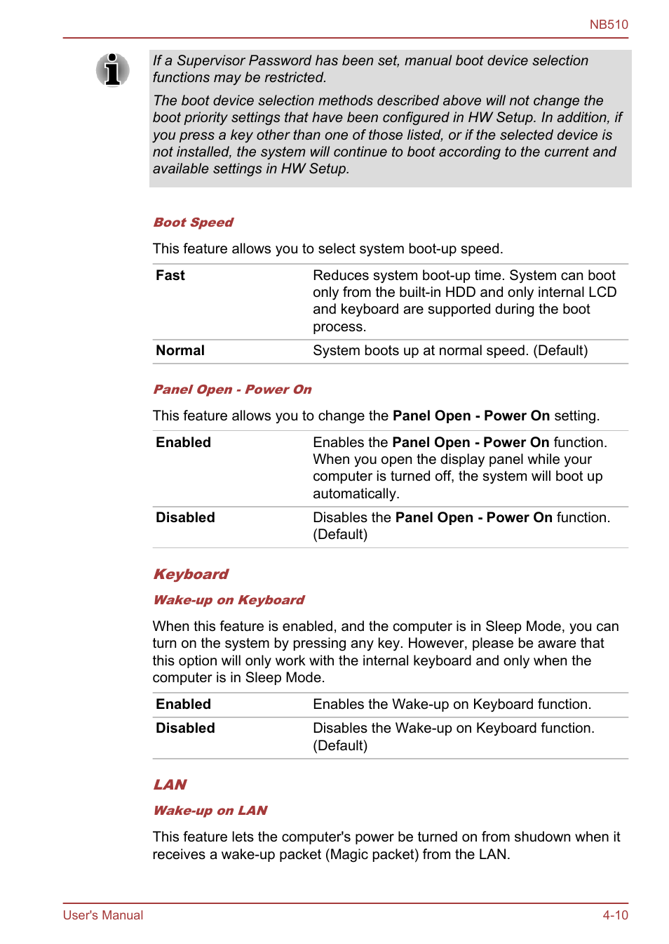 Toshiba NB510 User Manual | Page 73 / 127