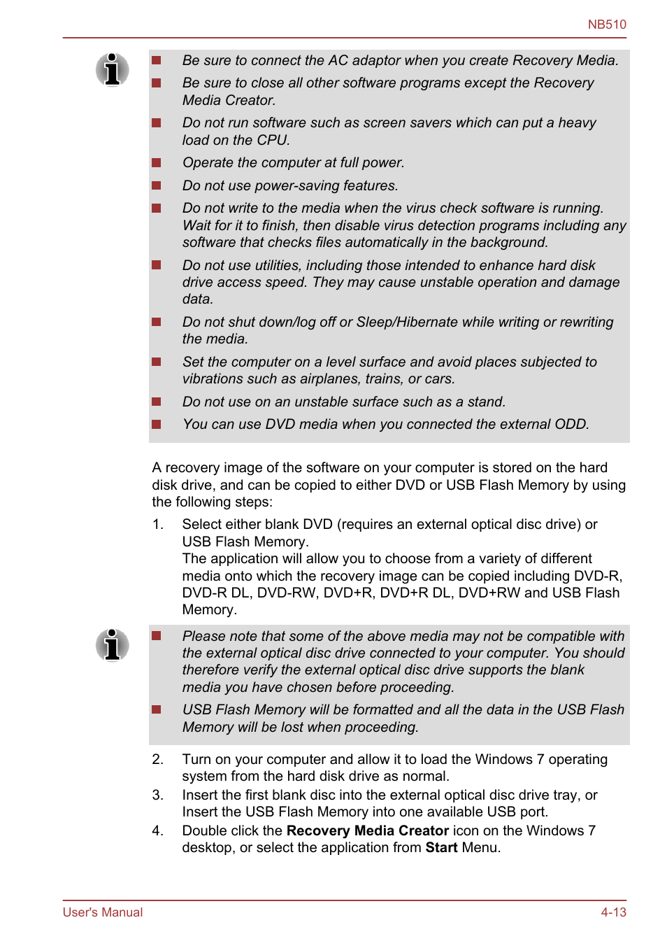 Toshiba NB510 User Manual | Page 76 / 127