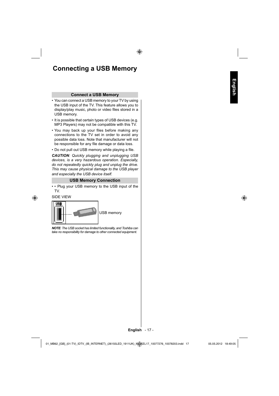 English | Toshiba DL934 User Manual | Page 18 / 60