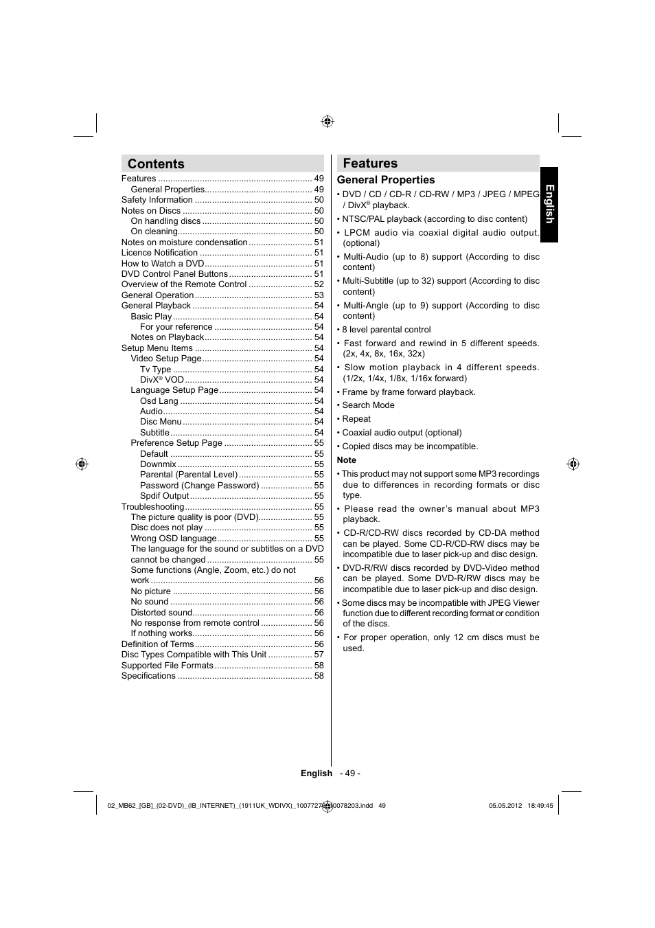 Toshiba DL934 User Manual | Page 50 / 60