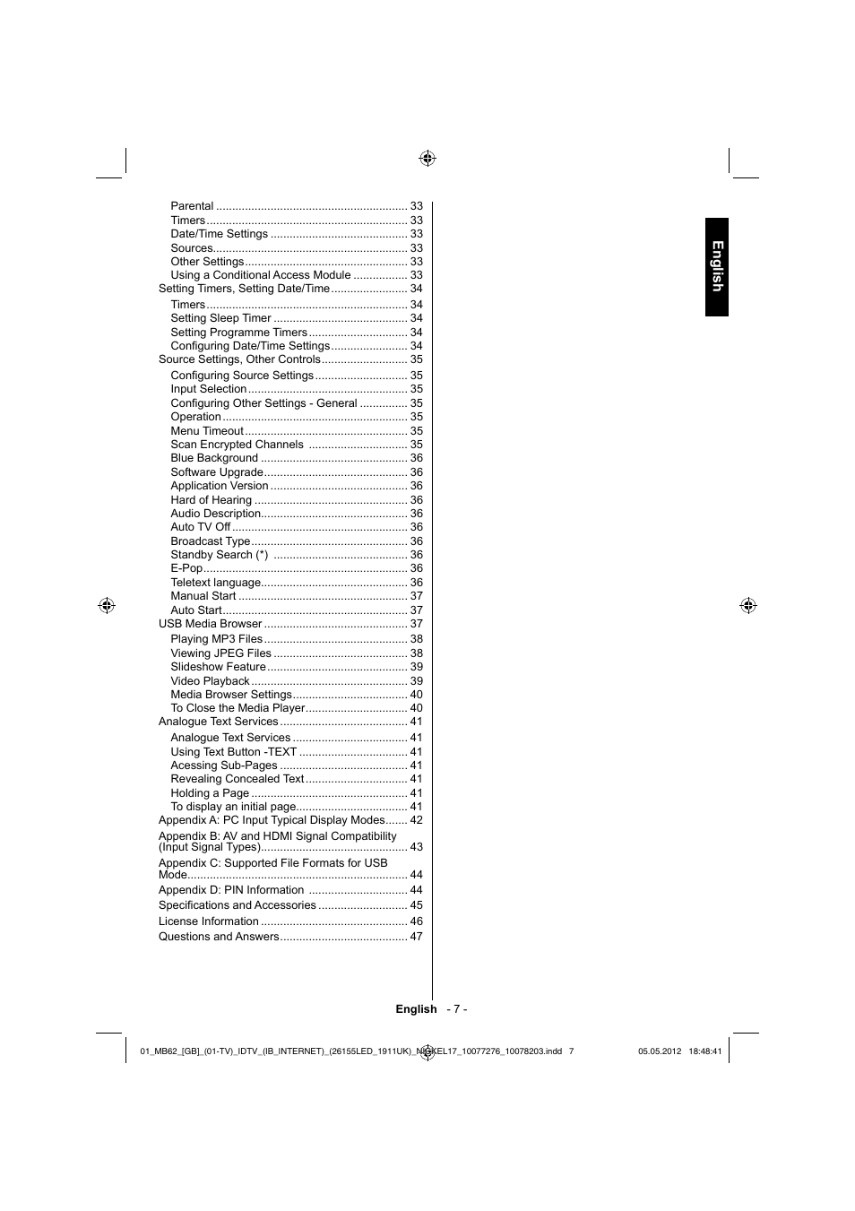 English | Toshiba DL934 User Manual | Page 8 / 60