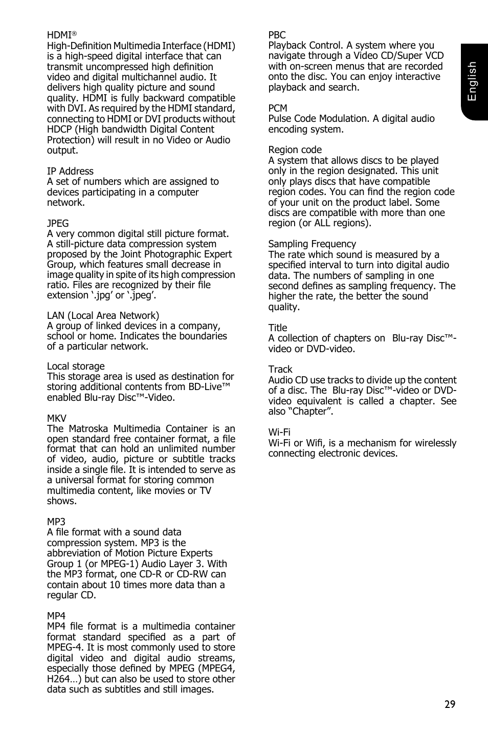 Toshiba BDX4300 User Manual | Page 29 / 46