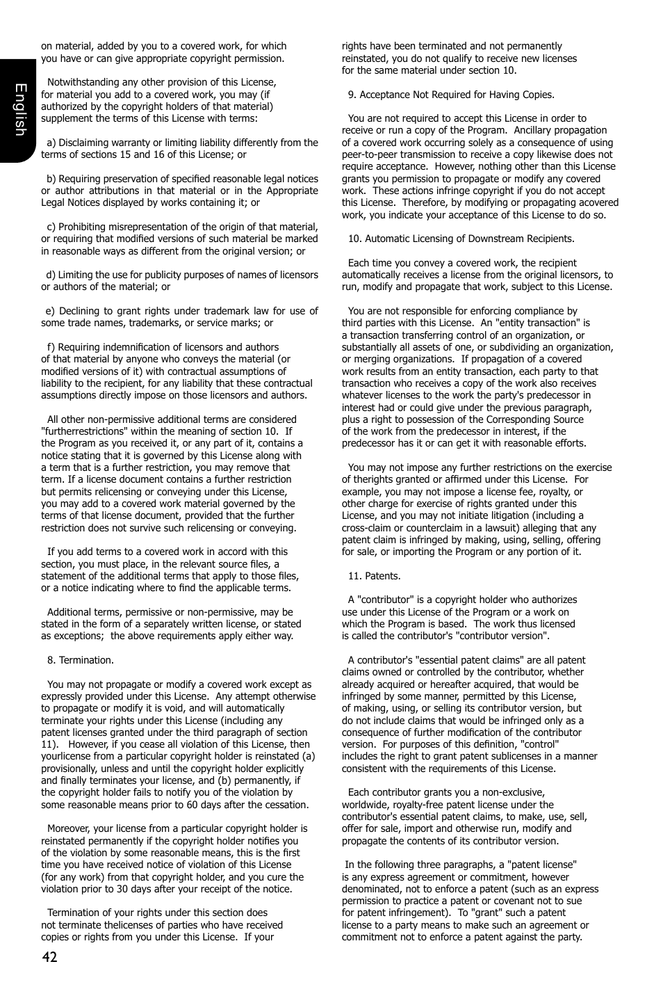 42 english | Toshiba BDX4300 User Manual | Page 42 / 46
