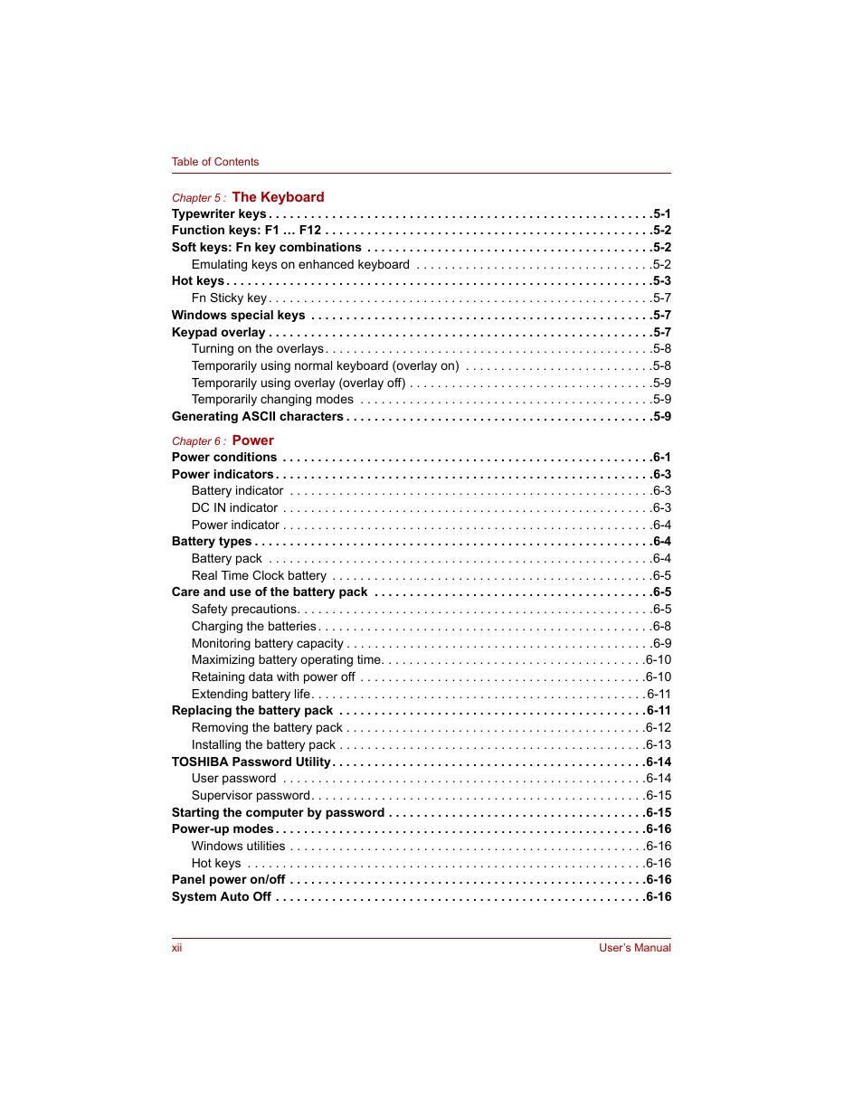 Toshiba Qosmio G20 (PQG20) User Manual | Page 12 / 264