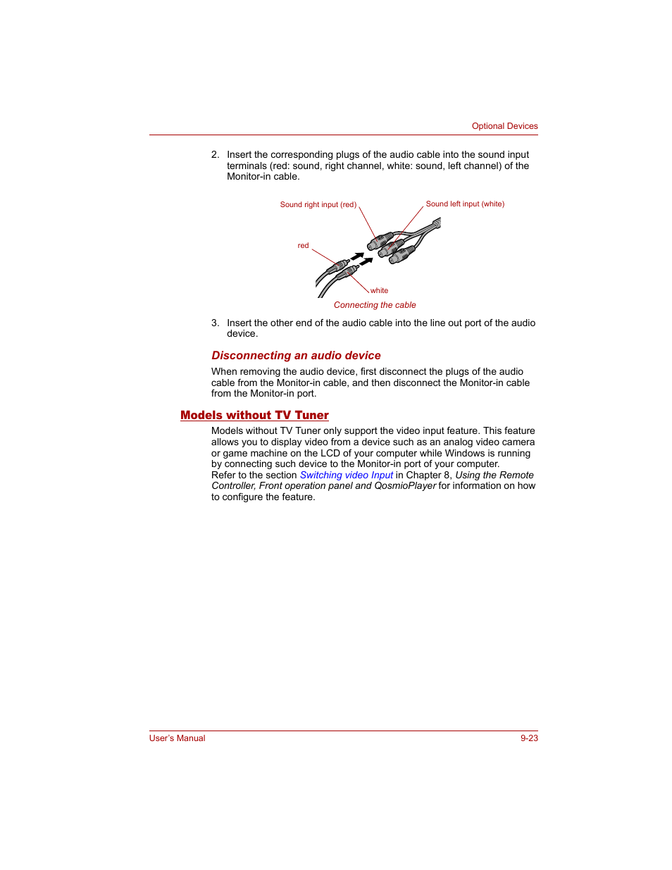 Models without tv tuner, Models without tv tuner -23 | Toshiba Qosmio G20 (PQG20) User Manual | Page 187 / 264