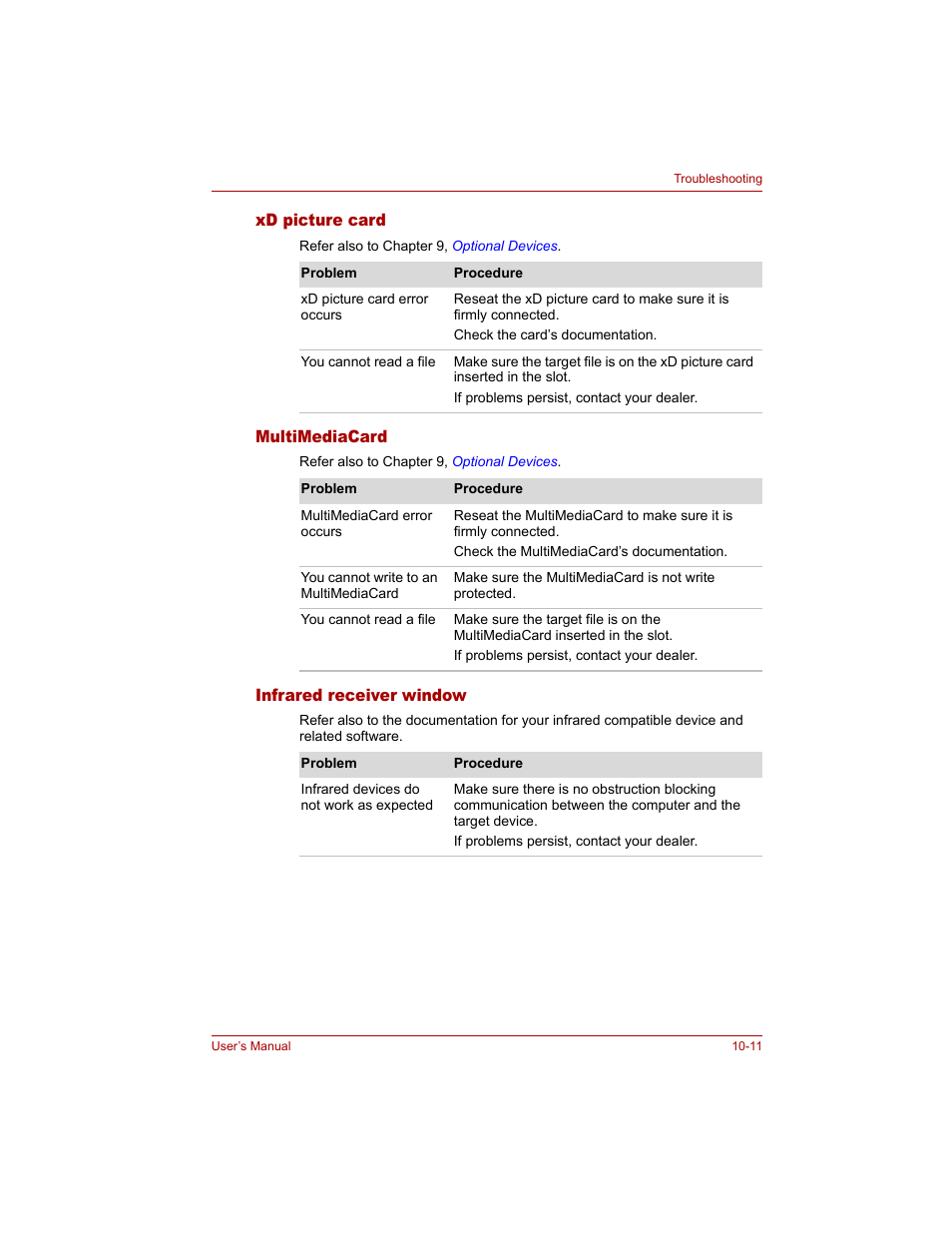 Xd picture card, Multimediacard, Infrared receiver window | Toshiba Qosmio G20 (PQG20) User Manual | Page 203 / 264