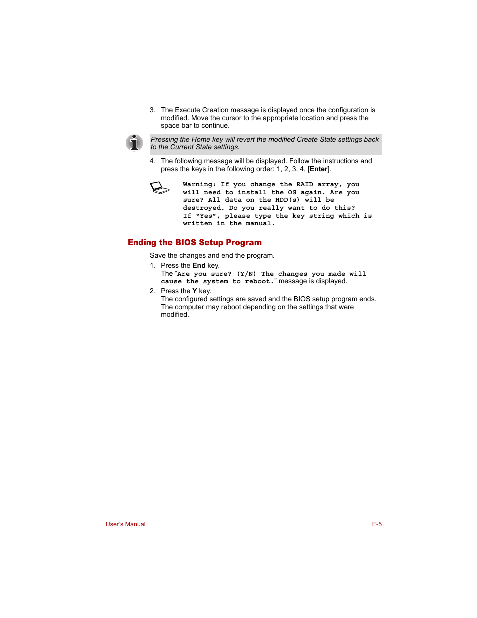 Ending the bios setup program | Toshiba Qosmio G20 (PQG20) User Manual | Page 239 / 264