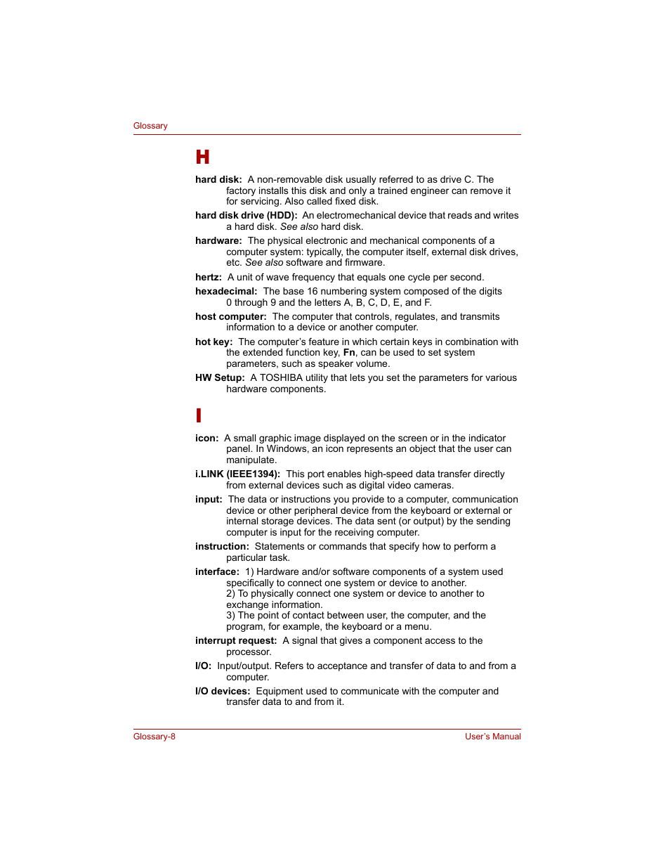 Toshiba Qosmio G20 (PQG20) User Manual | Page 254 / 264