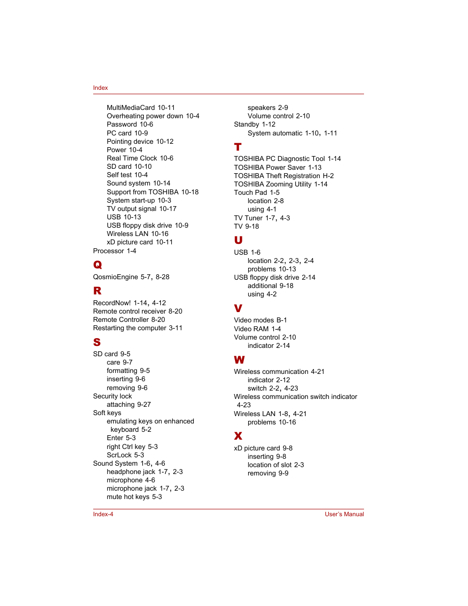 Toshiba Qosmio G20 (PQG20) User Manual | Page 264 / 264